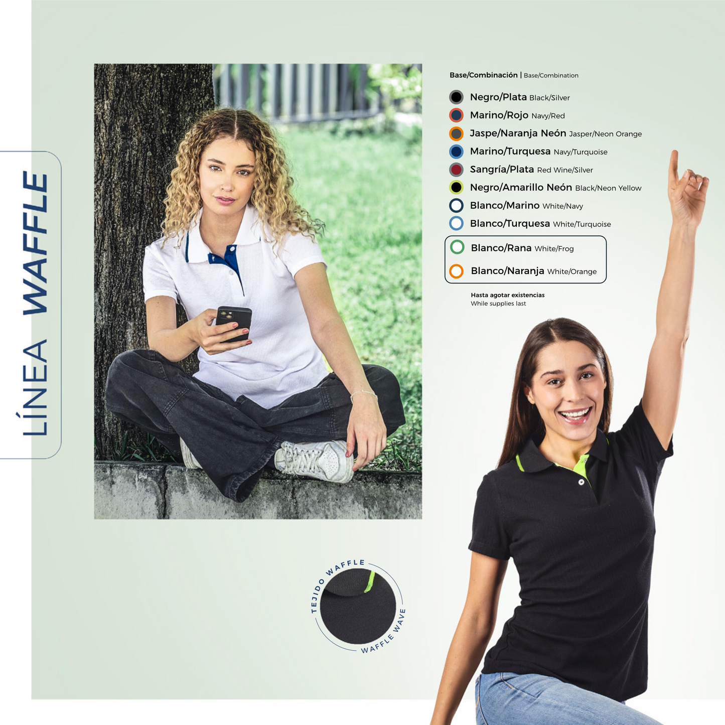 Playera Polo MayorK Waffle Combinada