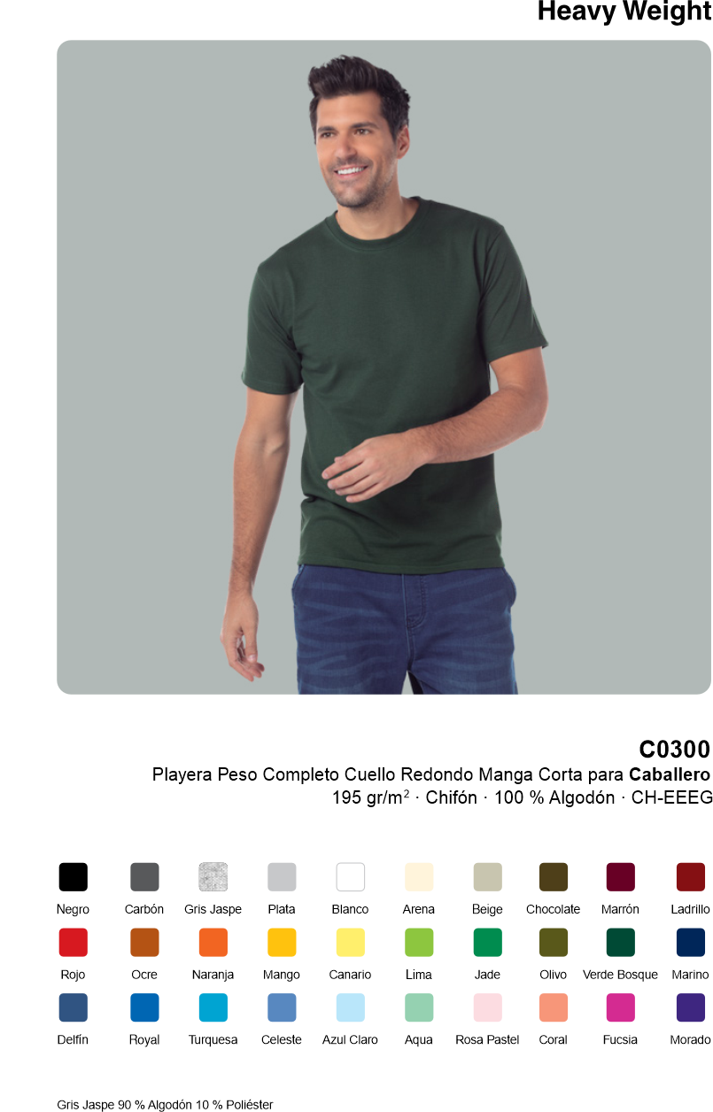 Camiseta Cuello Redondo Manga Corta