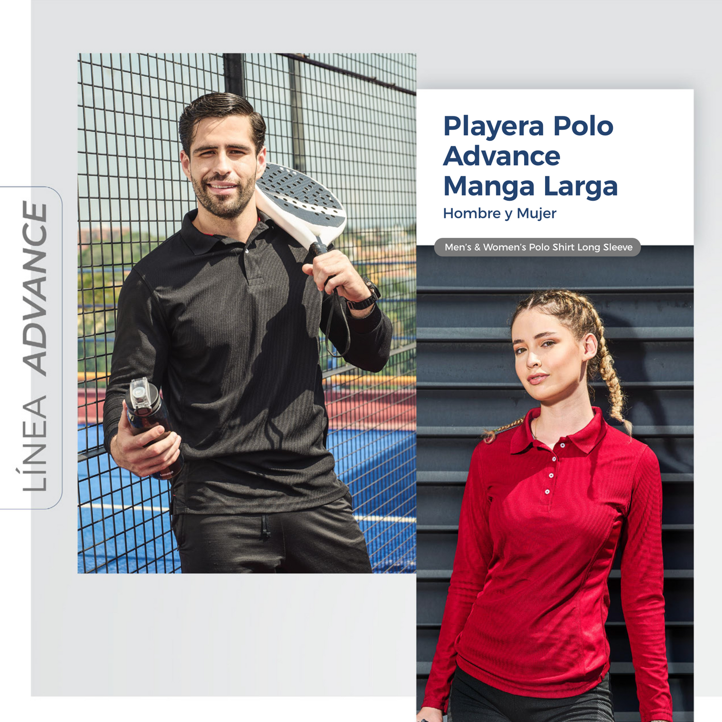 Playera Polo MayorK Advance Manga Larga