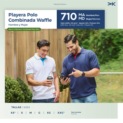 Playera Polo MayorK Waffle Combinada